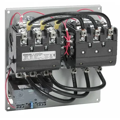 Siemens Magnetic Motor Starter: Reversing, 3 Poles, NEMA Size 3, 90 A - Reversing Starters with Electronic Overloads
