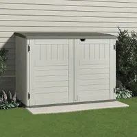 Outdoor Storage Shed: 70 cu ft, Beige/Gray, 65 1/2 in L x 38 1/2 in D x 49 1/2 in H, Horizontal (MPN BMS4720)