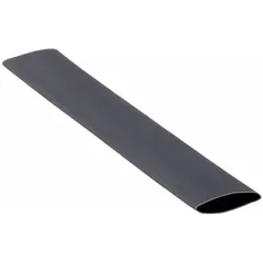 Standard heat shrink tubing for insulating and protecting electrical connections, wires, and cables. Black tubing with 0.75 in inner diameter before shrinking and 0.38 in after heating. Supplied in a pack of 10. Suitable for medium-sized wire bundles in industrial, automotive, and electronic applications.