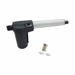 This head actuator is a replacement component for Joerns Care Ultra Care XT and Easy Care healthcare beds. Constructed of black plastic with metal/plastic composition in black/silver finish, it adjusts the head section of the bed to facilitate patient positioning and caregiver access in medical facilities.