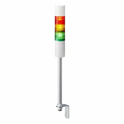 PATLITE Tower Light Assembly: 3 Tier, Sounder Tier Included, IP54, Amber/Green/Red - Three-Tier Tower Light Assemblies