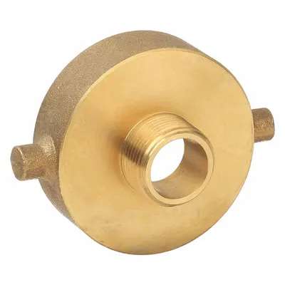 MOON AMERICAN Brass Rigid Fire Hydrant & Standpipe Adapter, NH x NPT, Straight - Brass Rigid Fire Hydrant & Standpipe Adapters