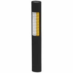 This NIGHTSTICK flashlight provides 150 lumens of light output with a 10-hour runtime at maximum brightness. It features two light outputs and is powered by four included AA batteries. Suitable for industrial maintenance, security patrols, and emergency response requiring extended illumination.