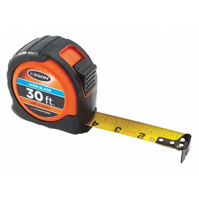 KESON Tape Measure: Nonmagnetic Single Hook Tip, 30 ft, Plastic with Rubberized Grip - Standard (Inch) Tape Measures