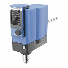 This IKA overhead stirrer delivers a maximum torque of 400 N-cm and handles viscosities up to 100,000 cps. It features variable mixing speed and a digital display, operating at 115V with a capacity of 150 L. Suitable for mixing viscous fluids in laboratory and production settings.