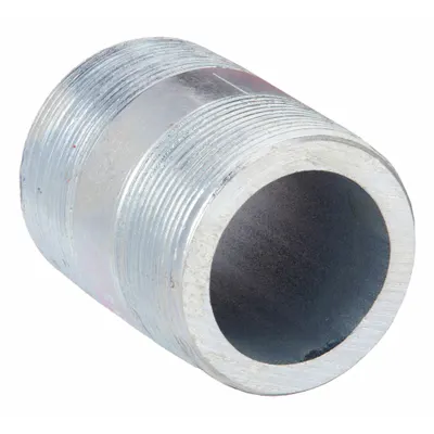 OEM Pipe Nipple: 3/4 in Nominal Pipe Size, 1 1/8 in Lg, Schedule 160, Galvanized Steel - Schedule 160 Fully Threaded High Pressure Pipe Nipples