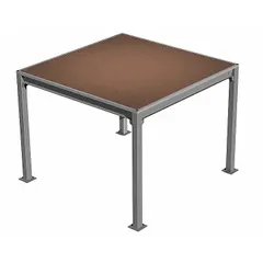 Unassembled heavy-traffic deck providing 240 sq ft of platform area. Constructed from high density fiberboard. Suitable for creating elevated storage or work platforms in industrial facilities such as warehouses and distribution centers.