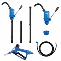 BLUE DEF Hand Pump: Piston, Pump with Hose, Nozzle & Spout, 16 oz per stroke, Piston, 3/4 in x 20 ft (MPN DEFDPHP)