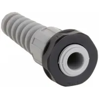 Liquid Tight Cord Connector with Strain Relief: Straight, Nylon, 3/8 in MNPT, 0.21 in to 0.28 in (MPN HJ1014GPK25)