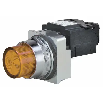 Siemens Pilot Light: 30 mm Panel Mounting Size, Amber, Incandescent - Incandescent Pilot-Lights