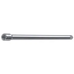 This 3/8" drive hand socket extension features a 10-inch overall length for accessing recessed fasteners. It has a 3/8" input and output drive size, with a chrome finish. Suitable for standard hand-tool applications such as automotive and machinery maintenance.