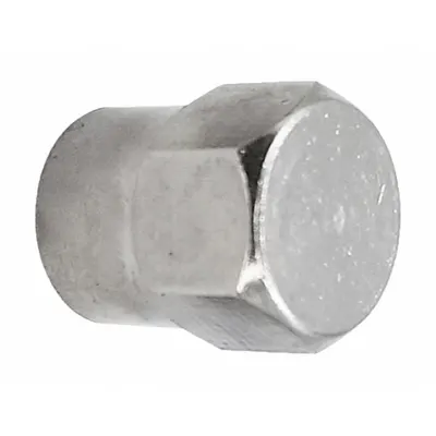 TRU-FLATE 38-712-100 Chrome-Plated Brass Hex Seal Tire Valve Cap - Tire Valve Caps