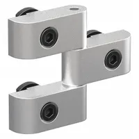 Lift Off Hinge: 2 25/64 in x 2 5/16 in, 15 Series, Silver, Aluminum, 180° Range of Motion - Max (MPN 2106)