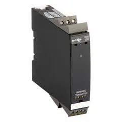 DIN rail mountable signal conditioner for converting, isolating, and amplifying process input signals in industrial automation and control systems. Overall depth 4.09 in, overall height 4.29 in, power consumption 2 W.