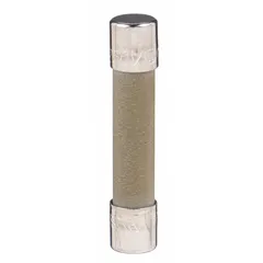 Time-delay cylindrical fuse rated 1 A and 250 V AC, non-indicating, with dimensions 1/4 in x 1 1/4 in. Equivalent to MDA and GSA series. Suitable for protecting circuits with inductive loads such as motors and transformers in control panels and power supplies.