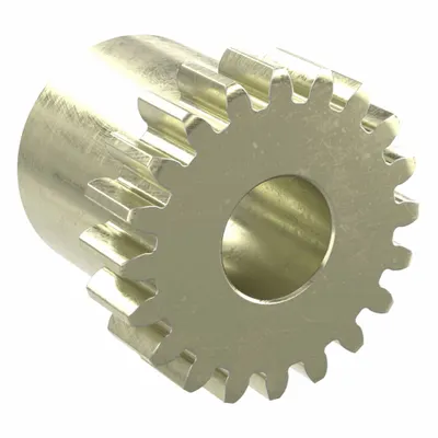 KHK GEARS Spur Gear: Module m 0.5, 20 Teeth, 4 mm Bore Dia, Brass, 20° Pressure Angle - Metric Spur Gears with Standard Hub