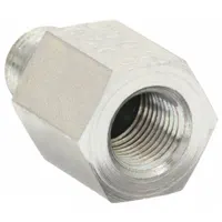 Hydraulic Hose Adapter: 1/8 in x 1/8 in Fitting Size, Male x Female, NPTF x NPTF, Rigid, Straight (MPN 2040-2-2S)
