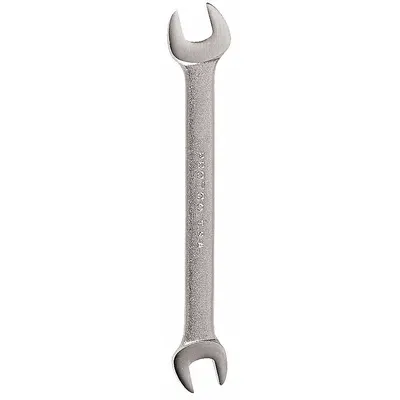 PROTO Open End Wrench: Alloy Steel, Satin, 6 mm_7 mm Head Size, 4 1/2 in Overall Lg - Metric, Double End, Open End Wrenches