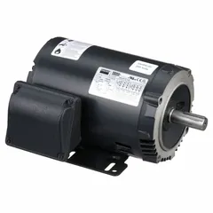 This 3-phase AC motor features a C-face with rigid base mounting and an open drip-proof enclosure. It delivers 1 hp at 1760 RPM and operates on 230/460V AC with a full load current of 3.02/1.51 A at 60 Hz. Suitable for general purpose industrial applications such as pumps, fans, conveyors, and compressors in clean, dry indoor environments.