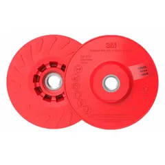 Air-cooled fiber disc backing pad with extra hard density for rigid support during grinding and finishing. Features a 5/8"-11 threaded hole for tool connection. Sold in a 10-pack. Suitable for use with compatible fiber discs on metal and weld seams.