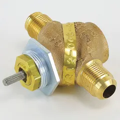 Hydronic globe valve for regulating water flow in HVAC heating and cooling systems. Suitable for use in commercial buildings, district energy plants, and industrial process loops. Manufacturer part number VB-7212-0-4-3.