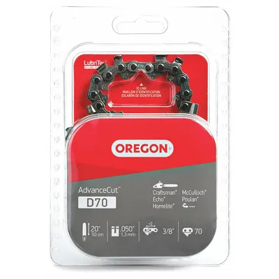 OREGON Chainsaw Chain: 20 in Compatible Bar Lg, 3/8 in, 0.05 in Gauge, 70 Links