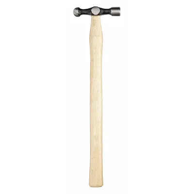 WESTWARD Ball Peen Hammer: Wood, Steel, 4 oz Head Wt, 17 mm Face Dia, 13 in Overall Lg - Standard Ball-Peen Hammers