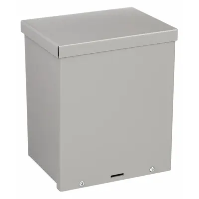 WIEGMANN Enclosure: Steel, 8 in x 6 in x 4 in, 3R, Solid Cover, Screw On, Included - Steel Enclosures with Screw-On Covers