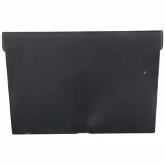 This black plastic bin divider measures 7-1/2 by 4-7/8 inches and is not electrostatic discharge conductive. It is designed to subdivide plastic shelf bins into smaller compartments for organizing small parts, fasteners, or components in industrial storage systems, workstations, and maintenance areas. Compatible with AKRO-MILS model 30080 bins.