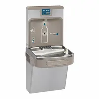 ELKAY Drinking Fountain with Bottle Filler: On-Wall, 8 gph @ 50°F, Stainless Steel, Silver (MPN LZS8WSSP)