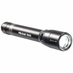 PELICAN 5010 flashlight delivers 392 lumens with a 184-meter beam distance. Three light outputs allow adjustment for various tasks. Run time of 2.15 hours at maximum brightness. Includes 2 AA batteries. Suitable for inspection, maintenance, and security patrols in industrial or outdoor settings.