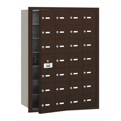 SALSBURY INDUSTRIES Mailbox: 4B+, 27 Doors, Horizontal, 40 3/4 in H x 29 1/4 in W x 16 1/2 in D - Multi-Unit Mailboxes
