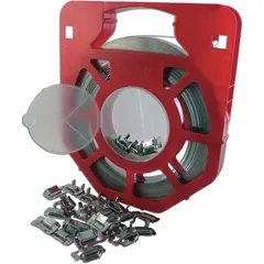 This 202 stainless steel strapping is designed for heavy-duty industrial securing and bundling. With a break strength of 2,250 lb, it provides reliable tensioning for demanding applications. The gray finish resists corrosion in harsh environments.