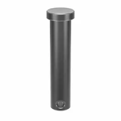 Steel clevis pin with plain finish, 7/16 in diameter and 2 in shank length. Used in clevis and pin assemblies for mechanical linkages, providing a removable pivot point under tension or shear loads. Supplied in a 10-pack.