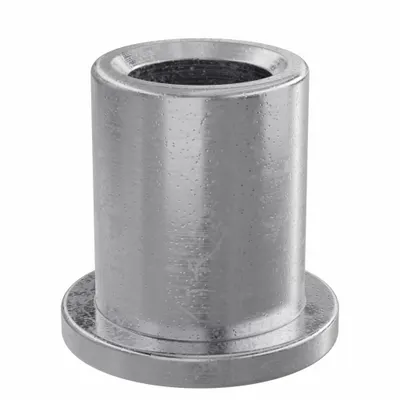 OILITE Flanged Sleeve Bearing: Iron-Copper, SAE 863, 1/4 in Bore, 3/8 in OD, 1/2 in Lg - Lubricated General Purpose Metallic Flanged Sleeve Bearings