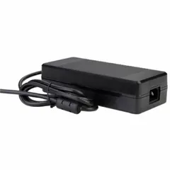 This benchtop charger converts 100 VAC input to 14.4 V DC output for charging lithium batteries. It is suited for use in workshops, labs, or industrial settings where reliable charging of lithium battery packs is required.