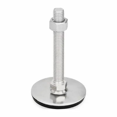 JW WINCO Non-Skid Male Leveling Mount, 1/2"-13 Thread, 2,698 lbf Capacity - Non-Skid Male Leveling Mounts