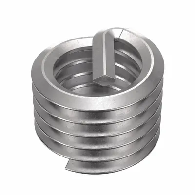 HELI-COIL Helical Insert: Tanged Tang Style, Free-Running, 1/2"-13 Thread Size, Plain - Free-Running Tanged Helical Inserts
