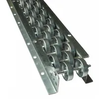 Flow Rail: Skate Wheel, Light-Duty, 10 ft Overall Lg, 250 lb/ft (5 ft Supports), 5 1/4 in Overall Wd (MPN 10FR67515)