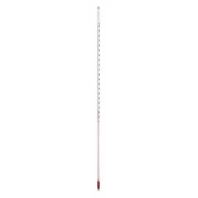 THERMCO Liquid In Glass Thermometer, Safety Coated: 0°C to 200°C, Partial Immersion - Partial-Immersion Liquid-in-Glass Lab Thermometers