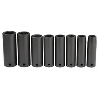 PROTO Impact Socket Set: 1/2 in Drive Size, Small Set (0-50 pieces) Set Size, 8 Pieces, (8) 6-Point (MPN J72159)