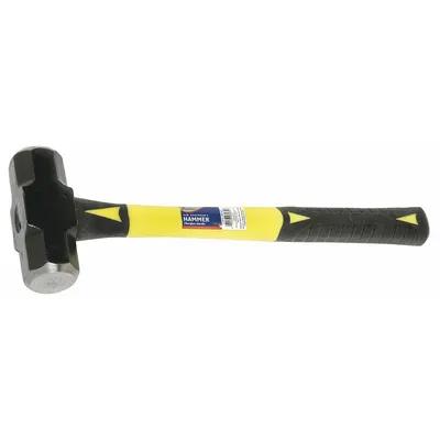 ABILITY ONE Steel Engineering Hammer: Fiberglass Handle, 4 lb Head Wt, 1 7/8 in Dia - Steel Engineering Hammers