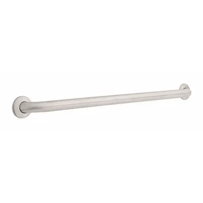 FRANKLIN BRASS Wall Grab Bar: Straight, 36 in Lg, 1 1/2 in Dia, Stainless Steel - Standard Grab Bars