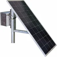 This solar panel kit includes a battery and delivers a total system power output of 125 W. It provides an integrated power solution for off-grid applications such as remote monitoring, telecommunications, and small-scale industrial installations where grid connection is unavailable