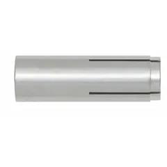 Steel drop-in anchor for concrete anchoring applications. 3/4 in diameter, 3 3/16 in overall length, coarse thread. Supplied in a 10-pack.