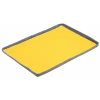 This liner is designed for secondary containment of fuel, hydrocarbons, and oil around filter berm pads. Each pack includes four pads measuring 27 inches by 39 inches in black and yellow. It helps prevent leaks and spills from reaching the ground in industrial maintenance and environmental compliance applications