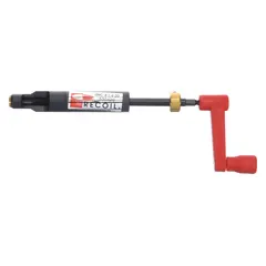 This plastic prewinder tool is used to install helical inserts into threaded holes. It has an 8-inch overall length and is compatible with fine-thread, right-hand helical inserts made of 18-8 stainless steel, in inch-system measurements.