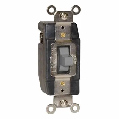 LEVITON Wall Switch: Toggle Switch, Single Pole/Double Throw, Momentary, Gray, 24V AC/DC - Toggle Wall Switches