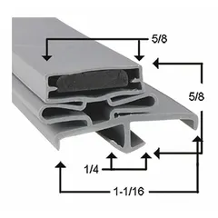This gasket is a replacement seal for Delfield commercial refrigerators and freezers. It helps maintain proper door sealing to support consistent temperature control and energy efficiency in foodservice environments.