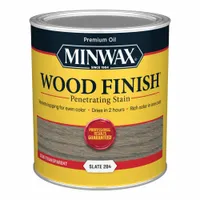 MINWAX Wood Stain: Wood Stain, Interior, Oil, 1 qt Container Size, Wood, Slate, Semi-Transparent (MPN 701064444)